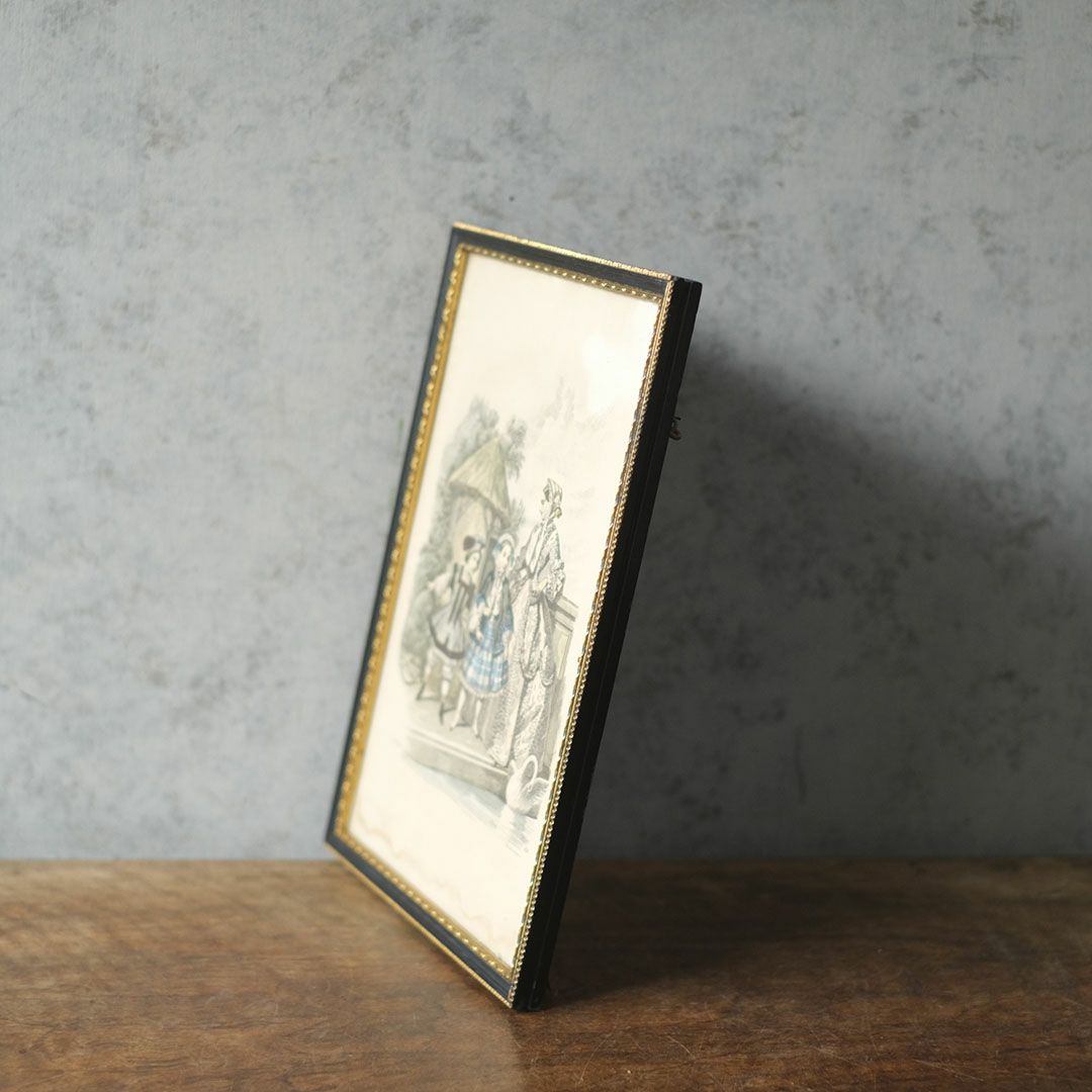 アンティークピクチャー 絵 リトグラフ フランス3