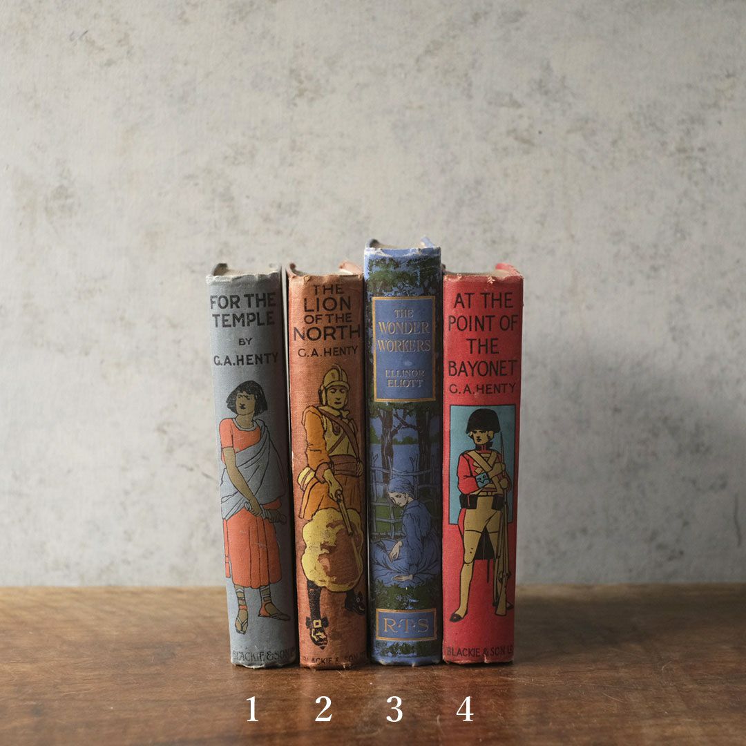 アンティーク本 イギリスの古い児童書 カラフルな表紙1