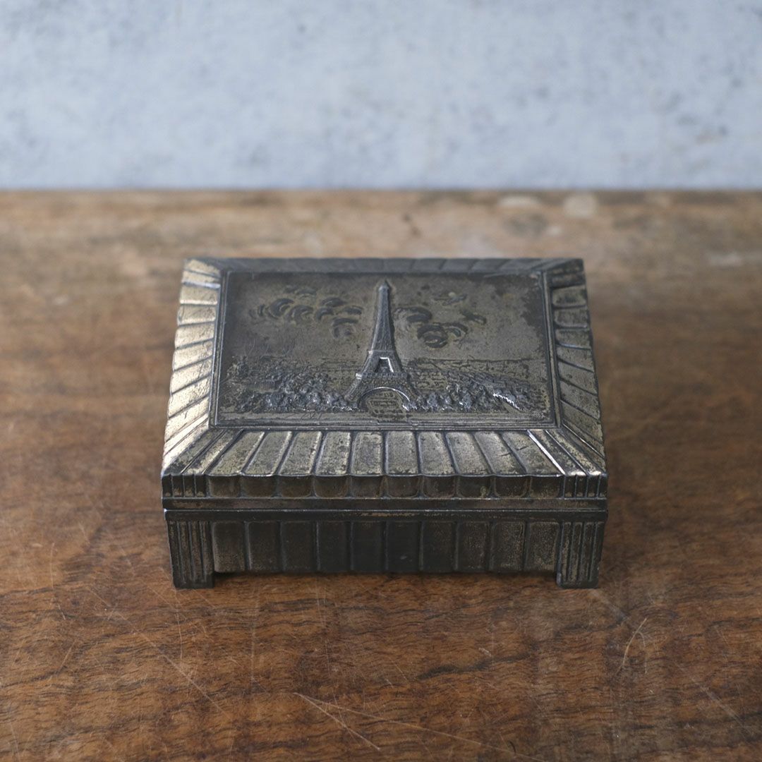 アンティークメタルボックス エッフェル塔 フランス1