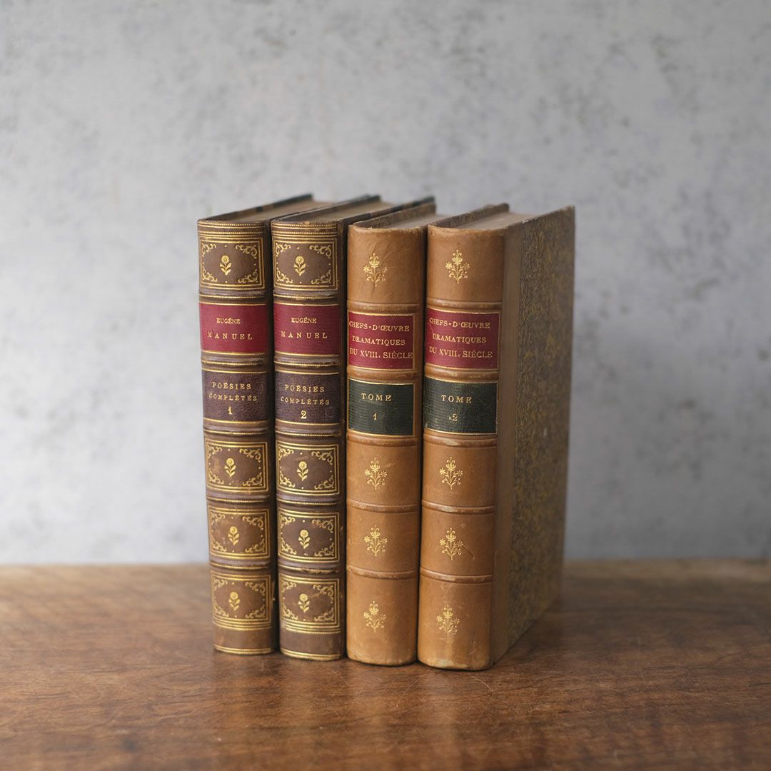 アンティークブック 革張りの古書 ヨーロッパ