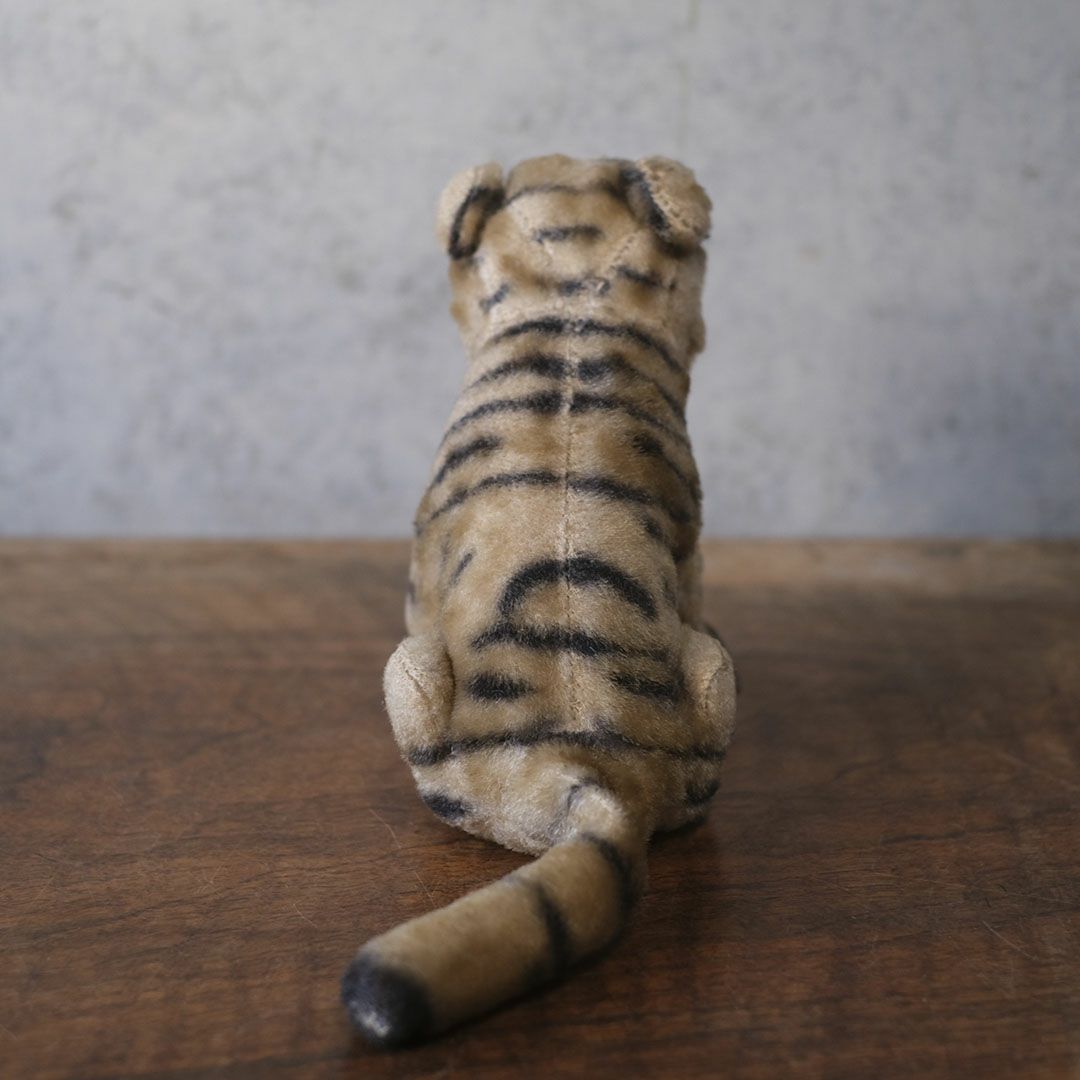 ヴィンテージ シュタイフ社 ぬいぐるみ トラ お座りポーズ（Sitting Tiger） ドイツ4
