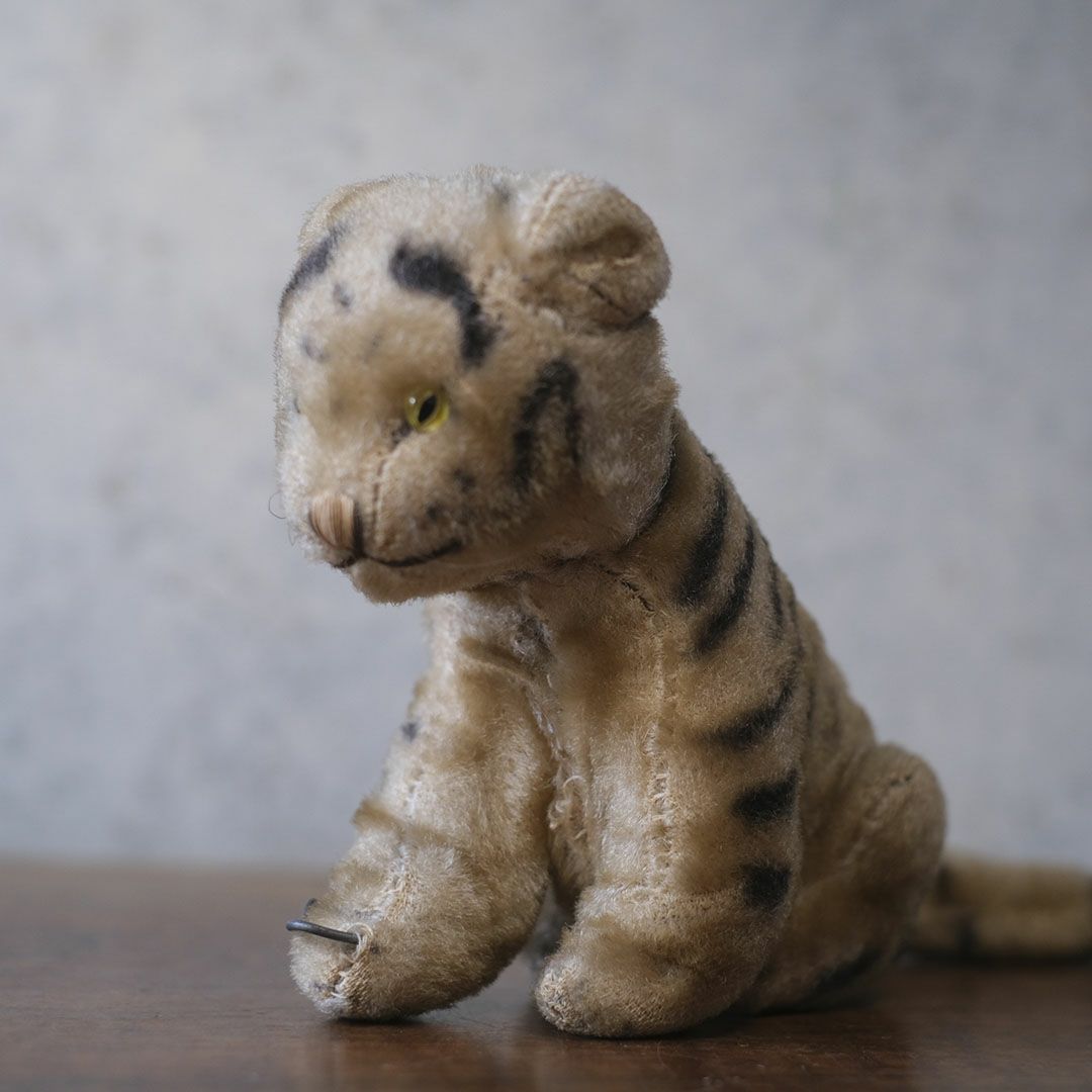 ヴィンテージ シュタイフ社 ぬいぐるみ トラ お座りポーズ（Sitting Tiger） ドイツ5