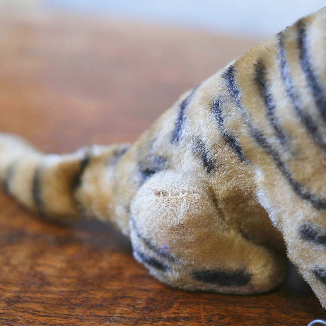 ヴィンテージ シュタイフ社 ぬいぐるみ トラ お座りポーズ（Sitting Tiger） ドイツ8