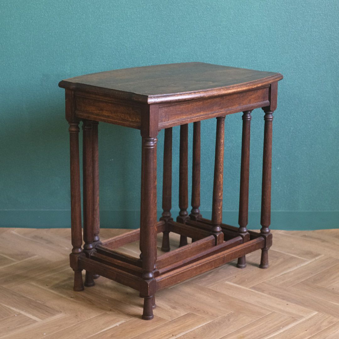 アンティーク ネストテーブル オーク サイドテーブル フランス アンティーク家具4
