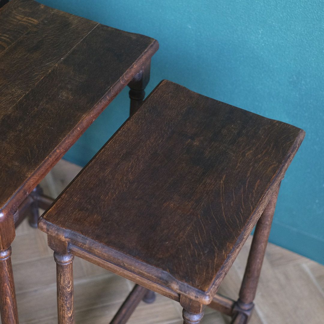 アンティーク ネストテーブル オーク サイドテーブル フランス アンティーク家具6