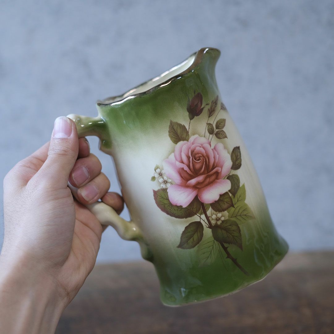 アンティークジャグ ピッチャー 花 イギリス7