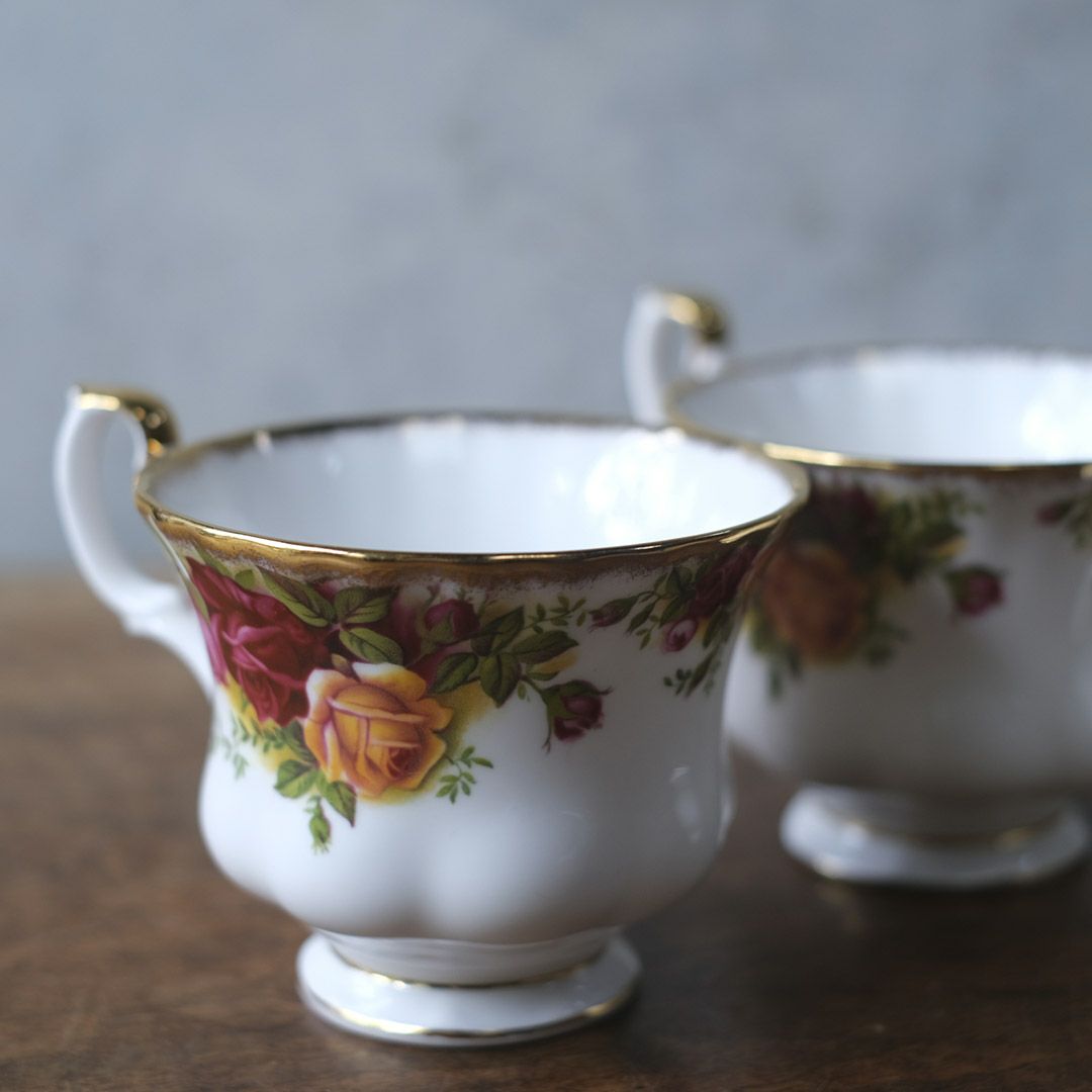 ヴィンテージ Royal Albertティーカップトリオ/old country rose イギリス ロイヤルアルバート 王室御用達4