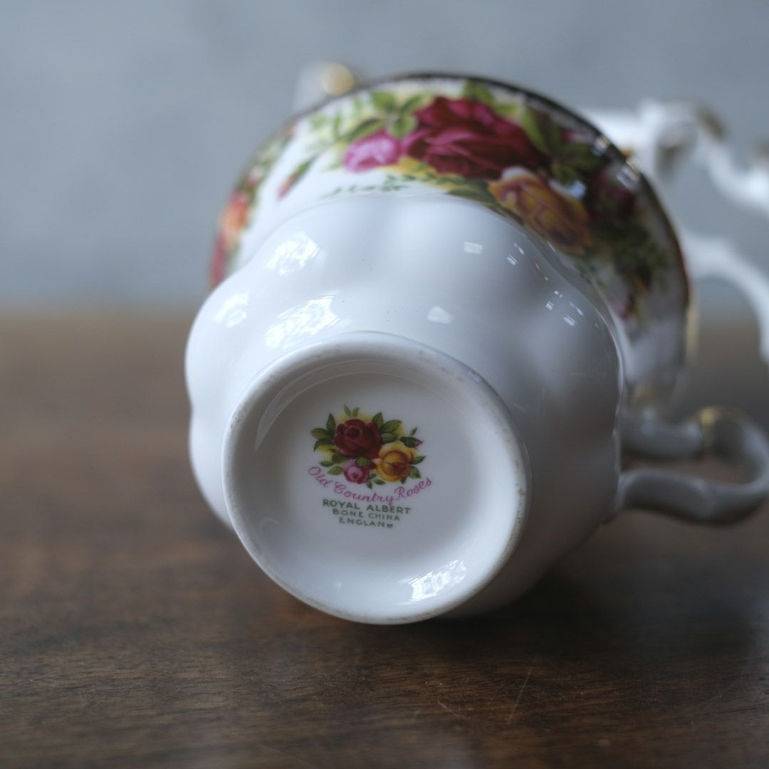 ヴィンテージ Royal Albertティーカップトリオ/old country rose イギリス ロイヤルアルバート 王室御用達9
