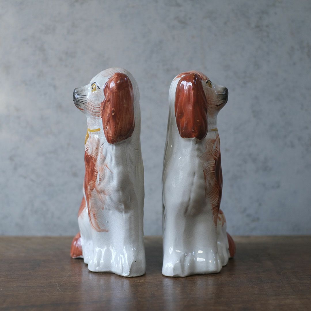 アンティークスターフォードシャードッグ　ペア イギリス2