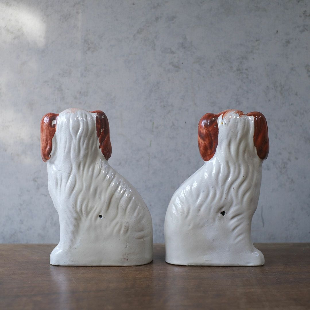 アンティークスターフォードシャードッグ　ペア イギリス3