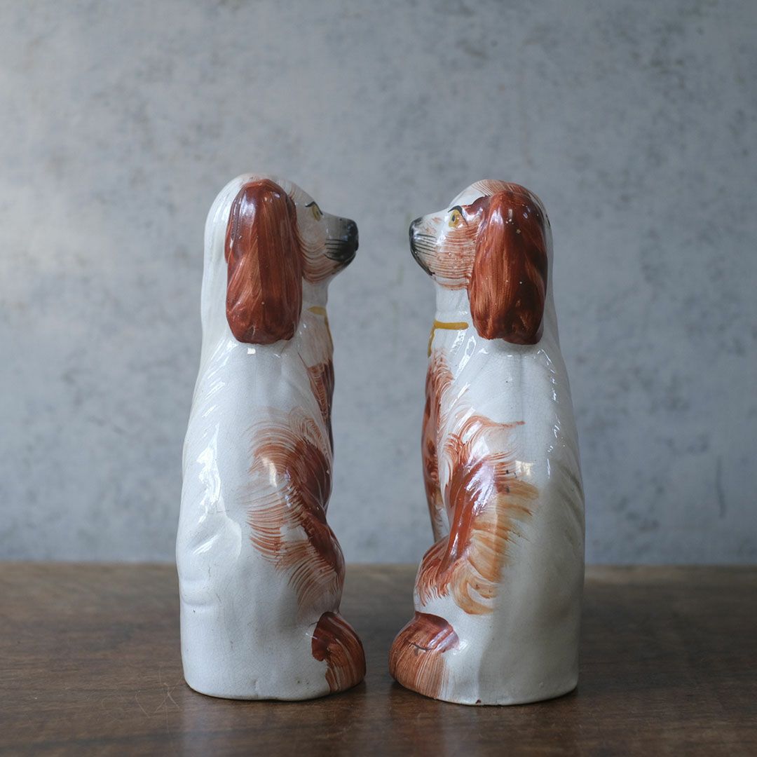 アンティークスターフォードシャードッグ　ペア イギリス4