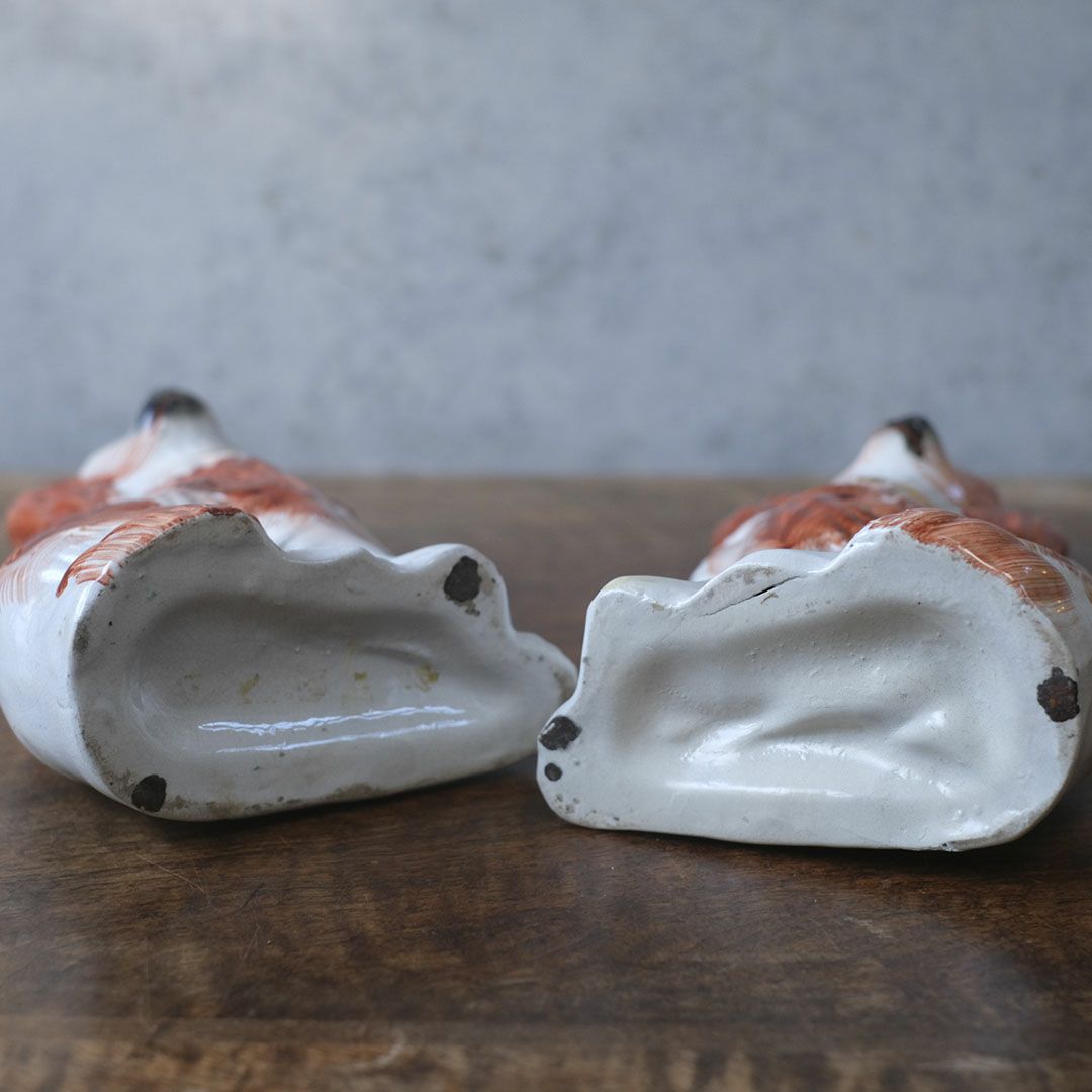 アンティークスターフォードシャードッグ　ペア イギリス9