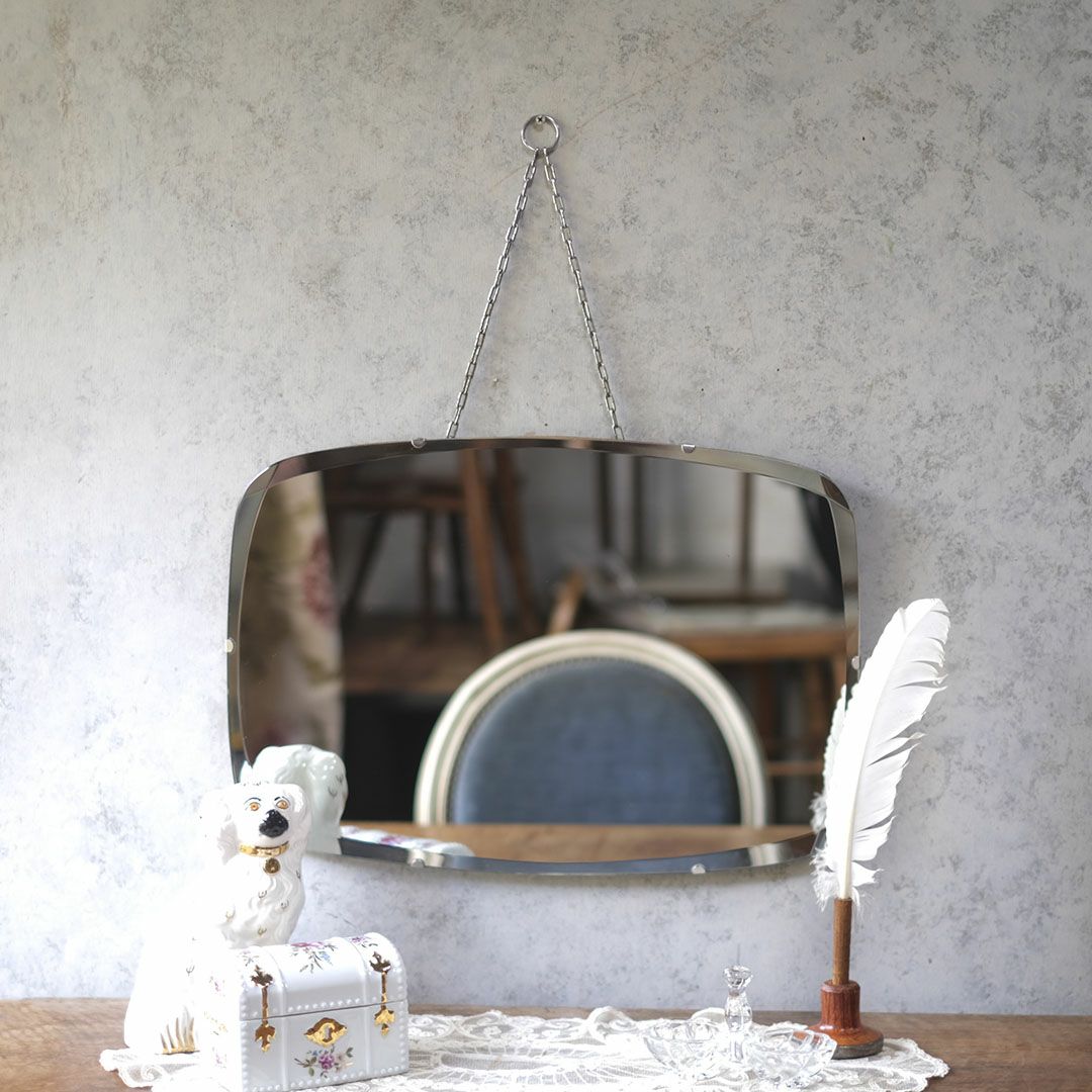 アンティークミラー フレームレス 鏡 イギリスの通販 アンティーク