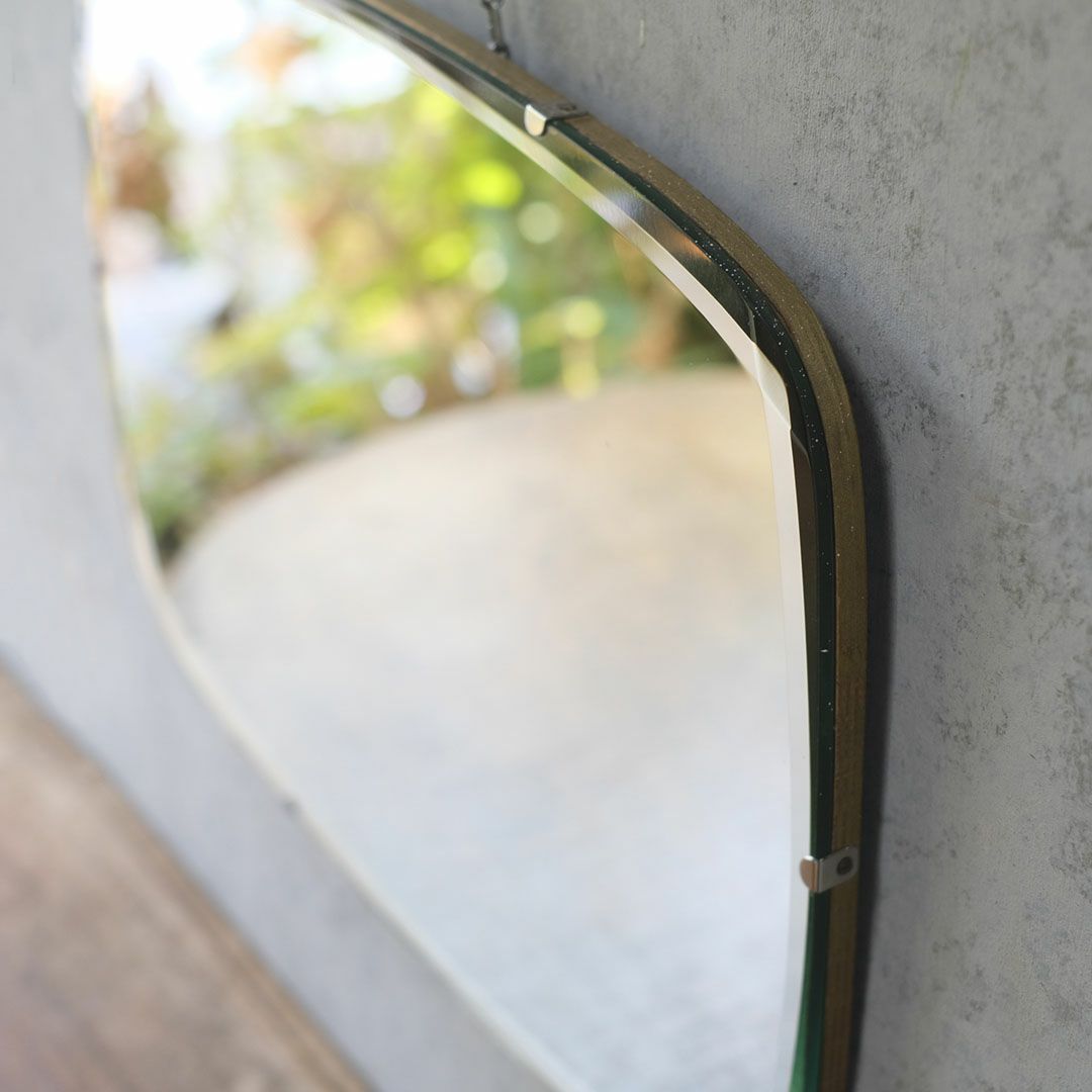 アンティークミラー フレームのないすっきりとしたデザインの鏡 イギリス3