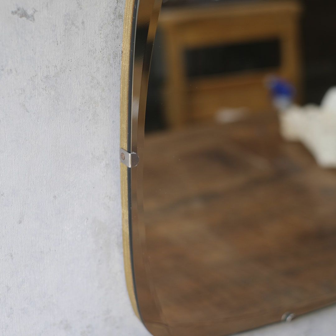 アンティークミラー フレームのないすっきりとしたデザインの鏡 イギリス5