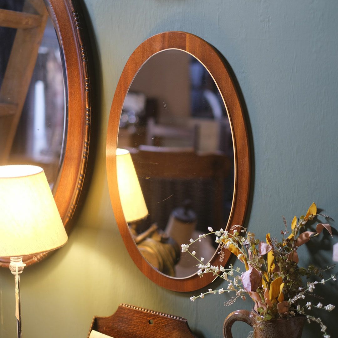 アンティークミラー オーバル 楕円形 イギリス