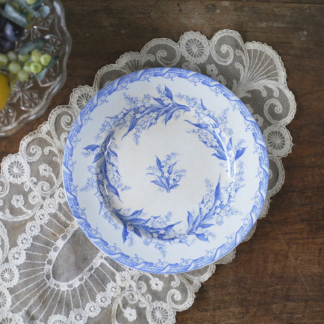 アンティークプレート エミール・ブルジョワ（Emile Bourgeois） 皿 鈴蘭 フランス アンティーク食器
